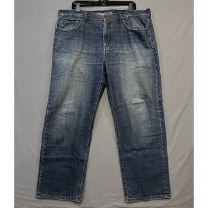 Chaps Denim Straight Fit Jeans Mens 40/30 Blue 100% Cotton Medium Wash